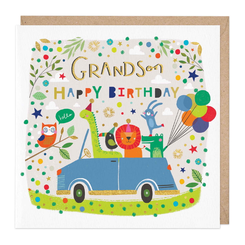 Greeting Card-E080 - Happy Birthday Grandson-Whistlefish