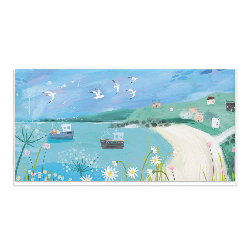 Greeting Card-E088 - Cornish Scene Harbour 1 Card-Whistlefish