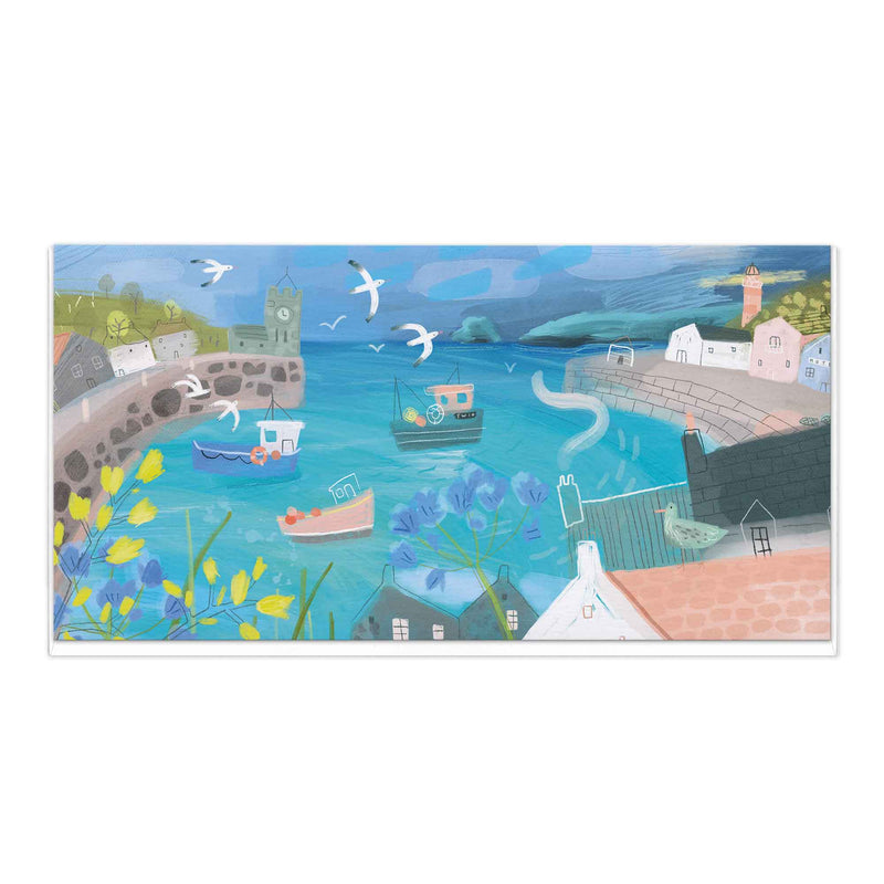 Greeting Card-E089 - Cornish Scene Harbour 2 Card-Whistlefish
