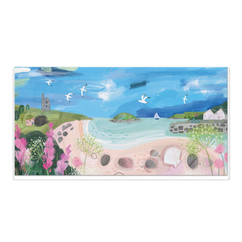 Greeting Card-E090 - Cornish Scene Harbour 3 Card-Whistlefish