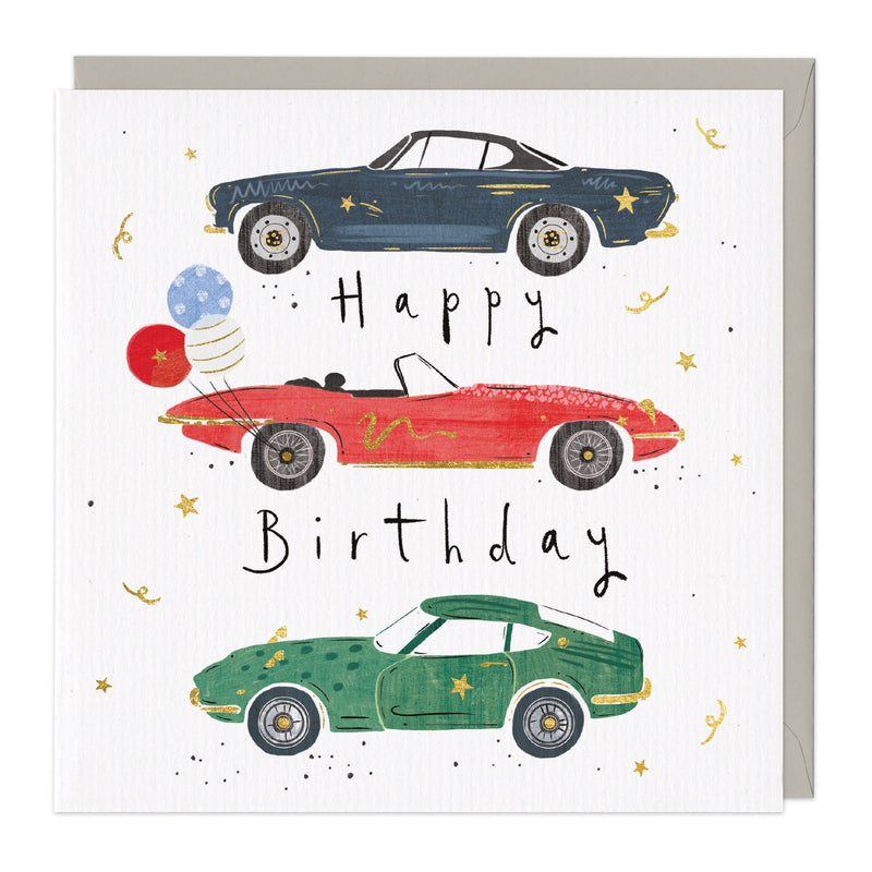 E096 - Classic Sports Cars Birthday Card