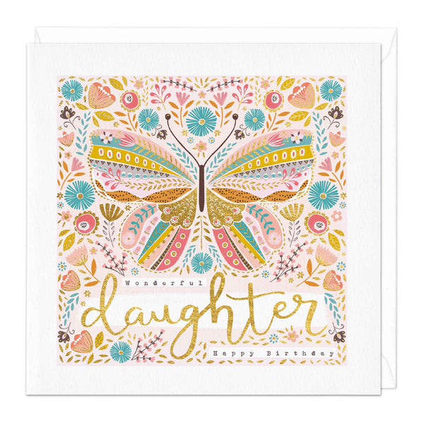 Greeting Card-E098 - Wonderful Daughter Butterfly-Whistlefish