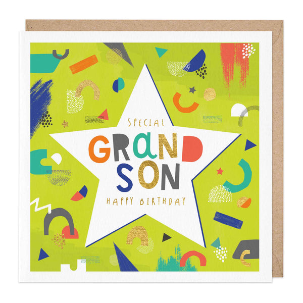 Greeting Card-E109 - Special Grandson Birthday Card-Whistlefish