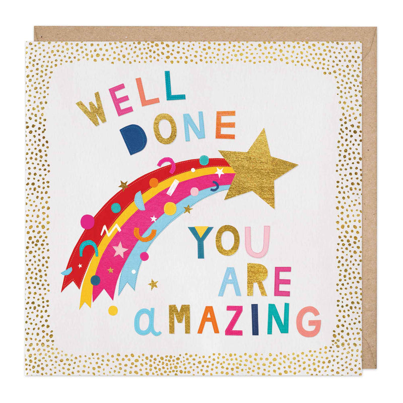 Greeting Card-E181 - Well Done Amazing Star Card-Whistlefish