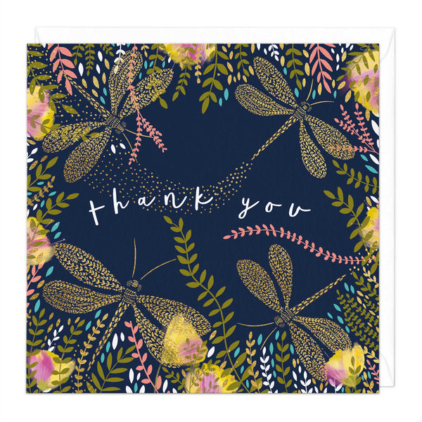 Greeting Card - E186 - Thank You Dragonfly Card - 