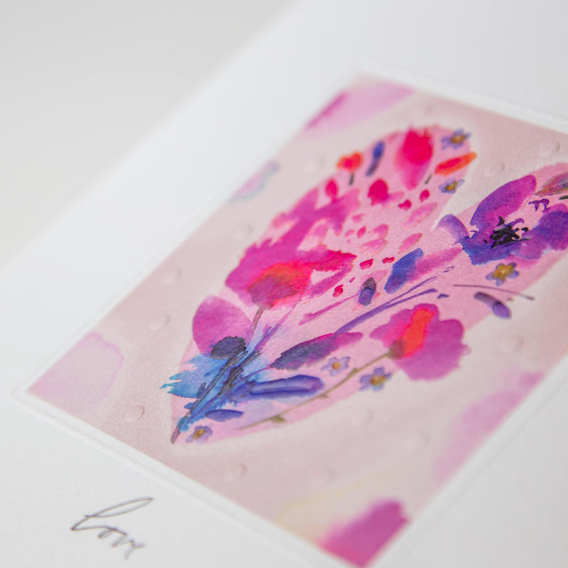 Greeting Card-E194 - Love Watercolour Heart Card-Whistlefish