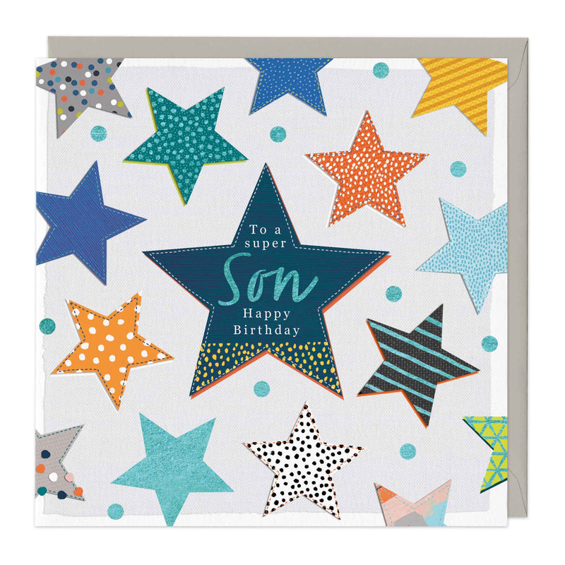 Greeting Card-E215 - Super Son Birthday Card-Whistlefish