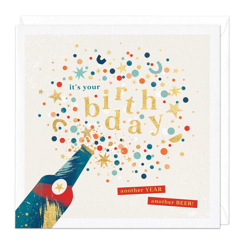 Greeting Card-E244 - Another Beer Birthday Card-Whistlefish