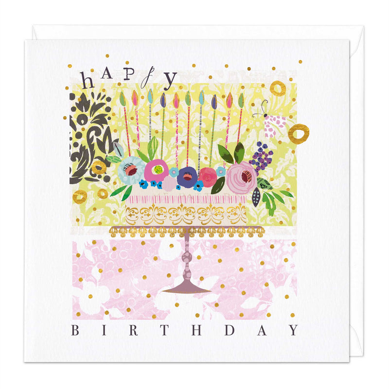 Greeting Card-E269 - Cake Stand Birthday Card-Whistlefish