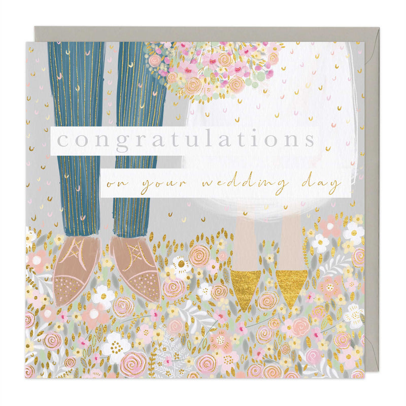 Greeting Card-E273 - Shoes Wedding Day Card-Whistlefish