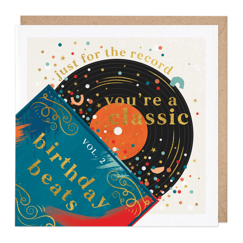 Greeting Card-E281 - Classic Record Birthday Card-Whistlefish
