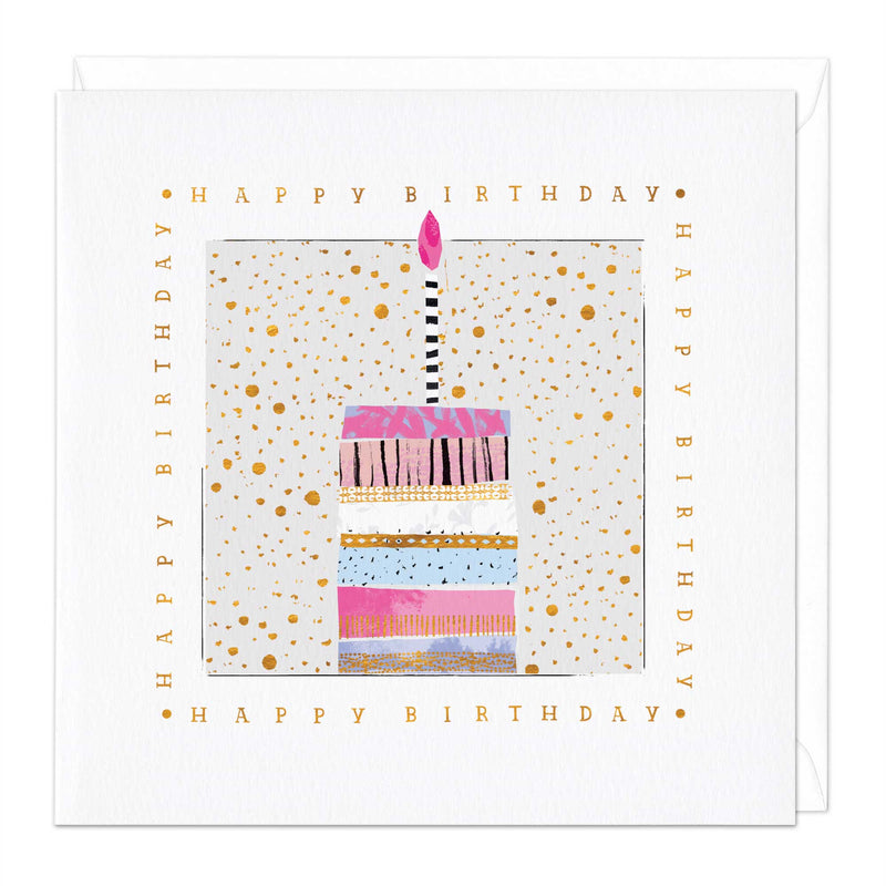 Greeting Card-E285 - Small Cake And Candle Birthday Card-Whistlefish