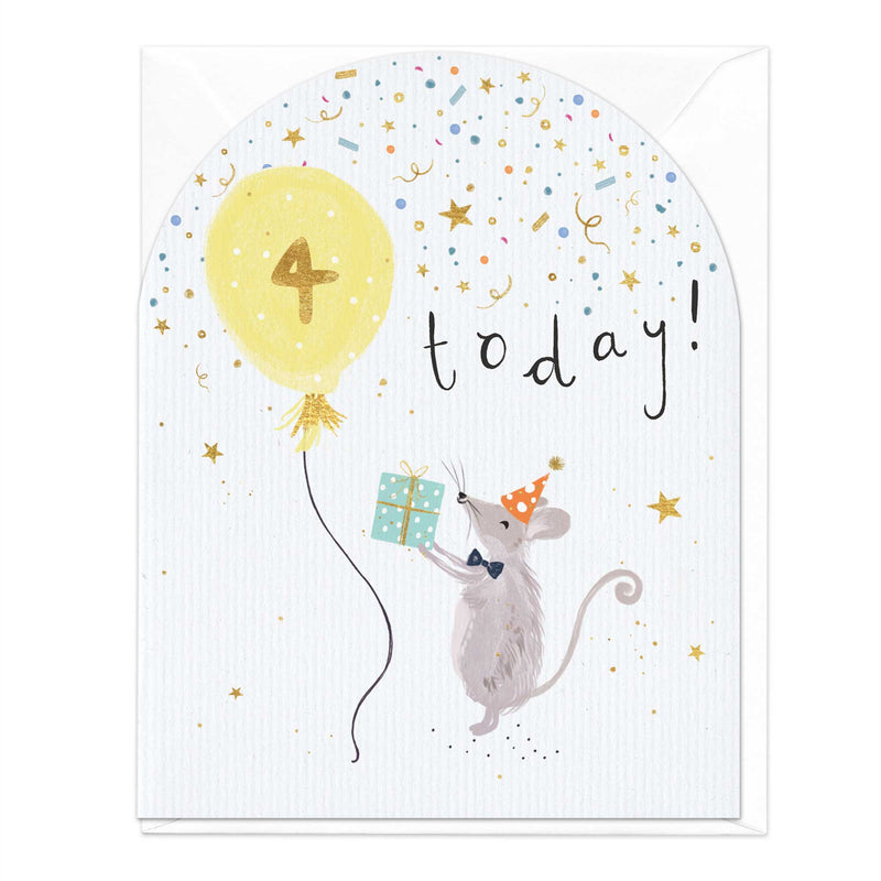 Greeting Card-E332 - 4 Today Mouse Birthday Card-Whistlefish