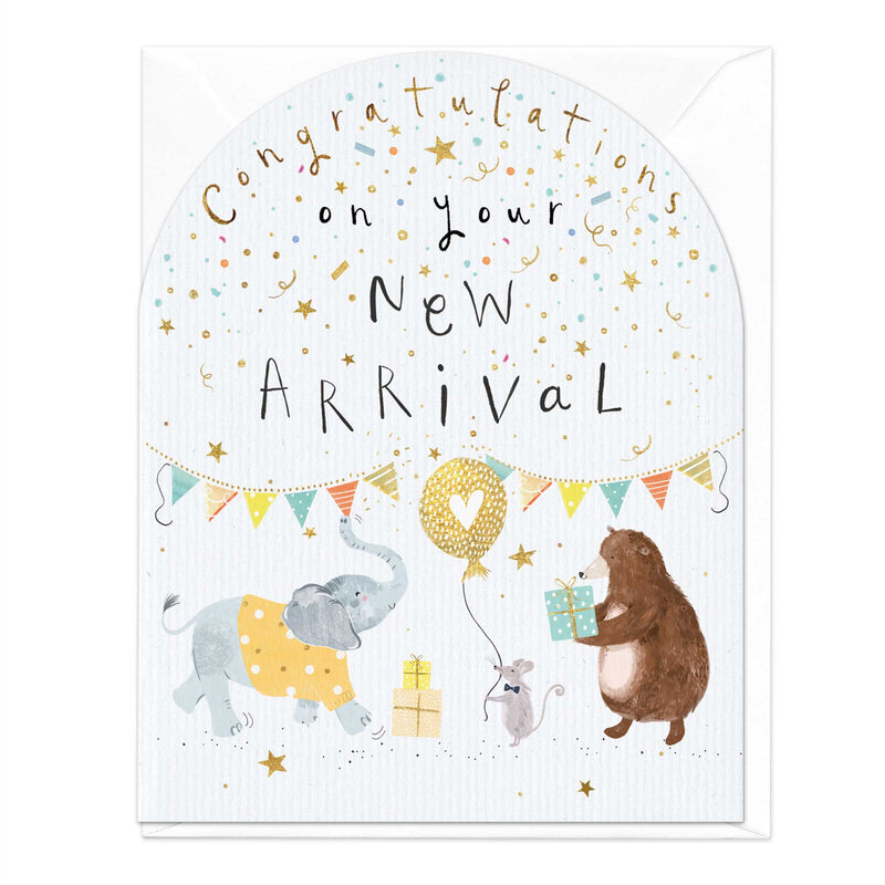 Greeting Card-E339 - Clementine New Arrival Baby Card-Whistlefish