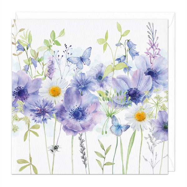Greeting Card-E362 - Cornflowers Card-Whistlefish