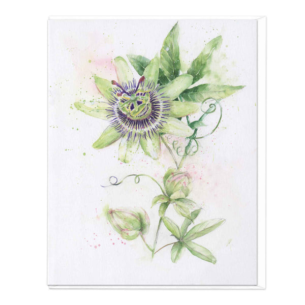 Greeting Card - E385 - Passion Flower Card - 
