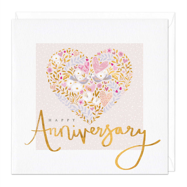 Greeting Card-E431 - Love Heart Anniversary Card-Whistlefish