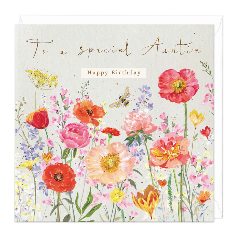 Greeting Card-E442 - To A Special Auntie Birthday Card-Whistlefish