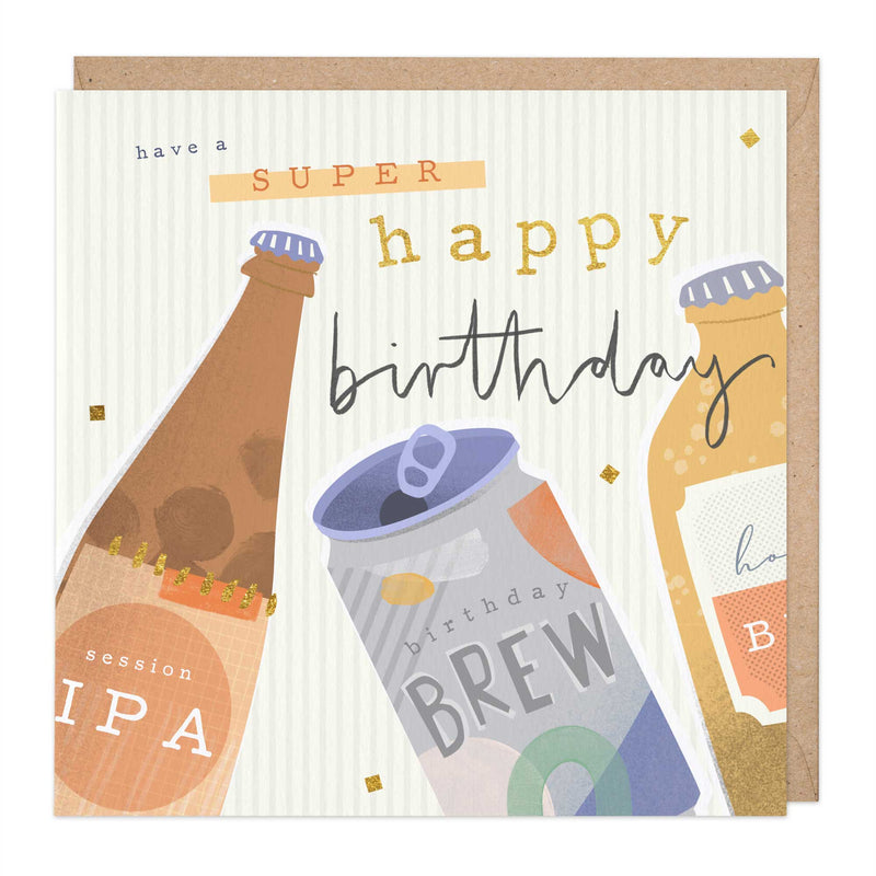 Greeting Card-E444 - Birthday Beers Card-Whistlefish