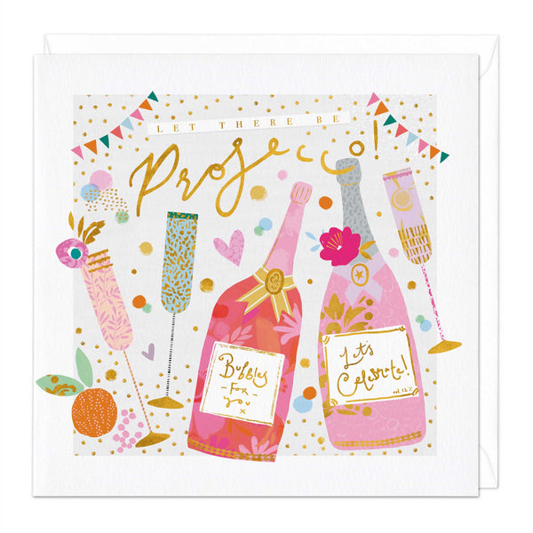 Greeting Card-E457 - Let There Be Prosecco Card-Whistlefish