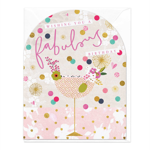 Greeting Card-E464 - Martini Cocktail Birthday Card-Whistlefish