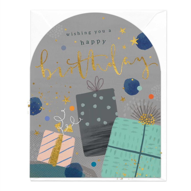 Greeting Card-E465 - Three Presents Birthday Card-Whistlefish