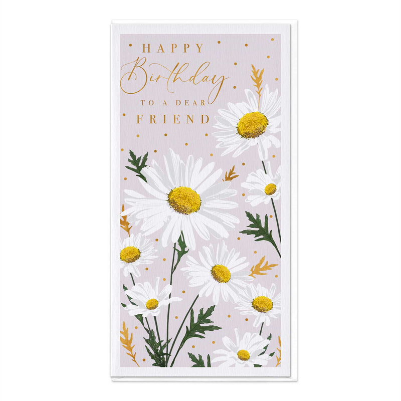 Greeting Card-E494 - Dear Friend Daisy Card-Whistlefish