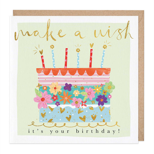 Greeting Card-E505 - Candle Wish Birthday Card-Whistlefish