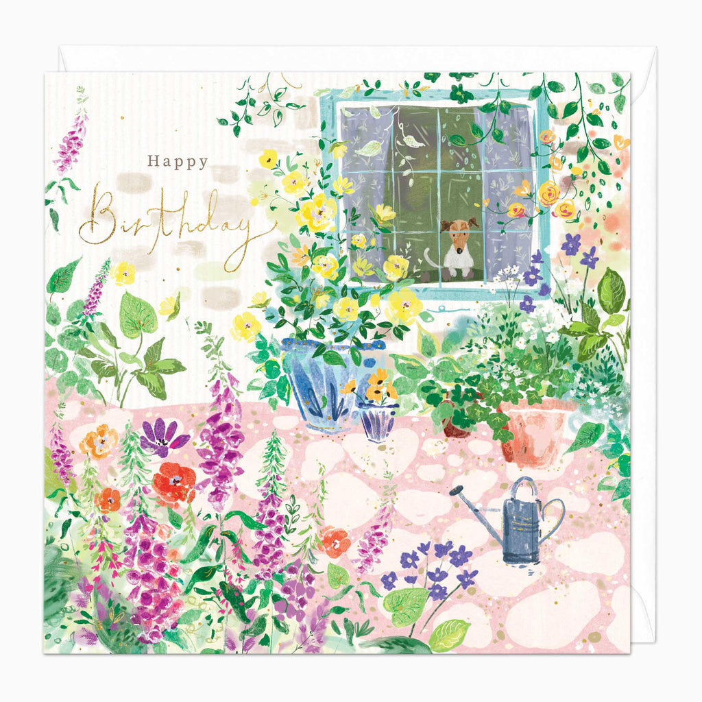 Greeting Card-E508 - Summer On The Patio Birthday Card-Whistlefish