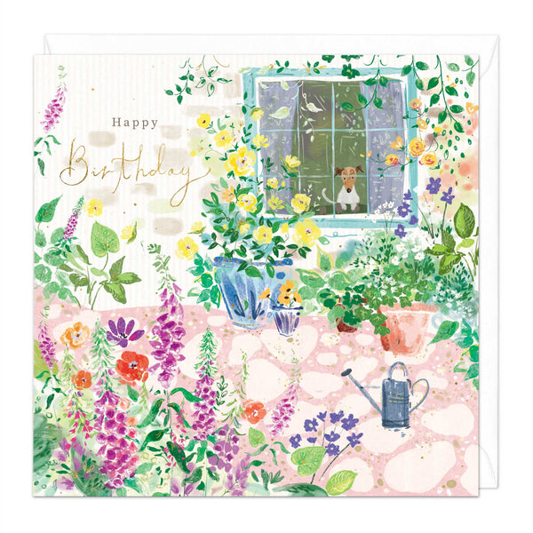 Greeting Card-E508 - Summer on the Patio Birthday Card-Whistlefish