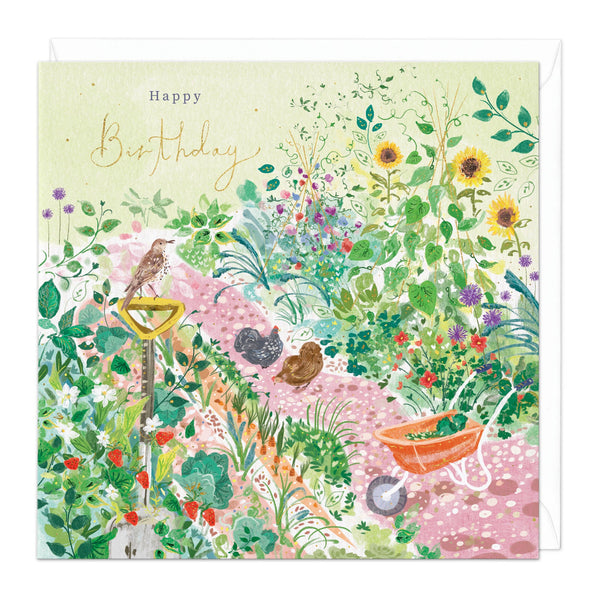 Greeting Card-E511 - Vegetable Patch Birthday Card-Whistlefish