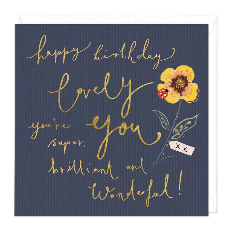 Greeting Card-E548 - Super, Brilliant Lovely You Birthday Card-Whistlefish