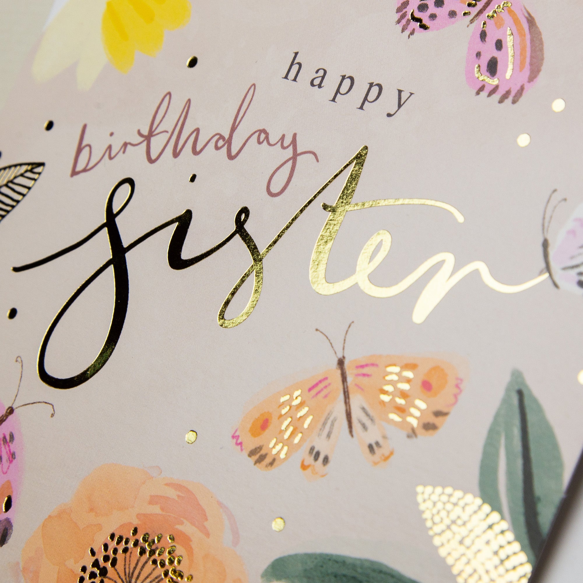 Greeting Card-E555 - In The Garden Sister Birthday Card-Whistlefish