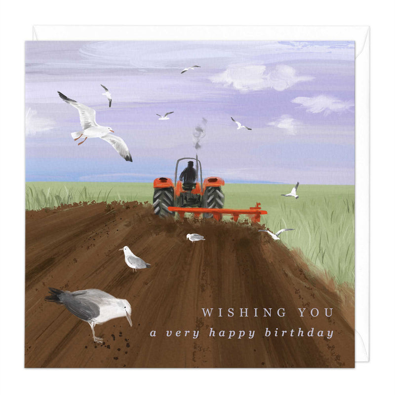 Greeting Card-E558 - Ploughing The Field Birthday Card-Whistlefish