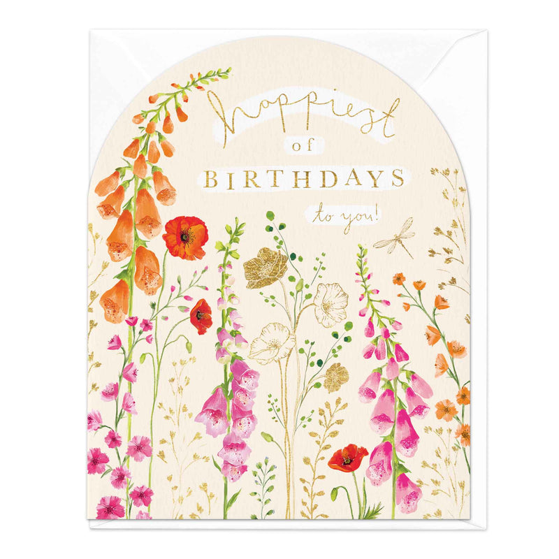 Greeting Card-E563 - Mixed Colour Flowers Birthday Card-Whistlefish