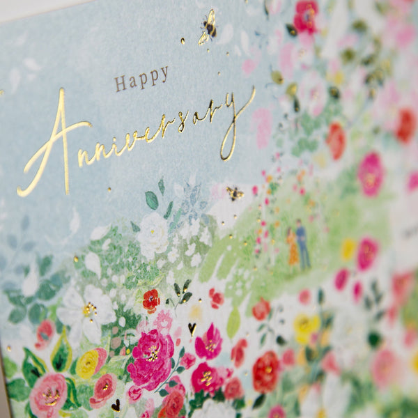 Greeting Card-E572 - Rose Garden Anniversary Card-Whistlefish