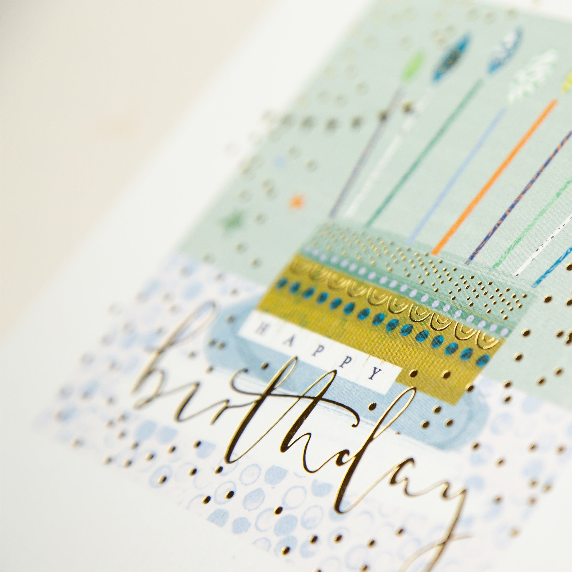 Greeting Card-E574 - Birthday Cake and Candles Card-Whistlefish