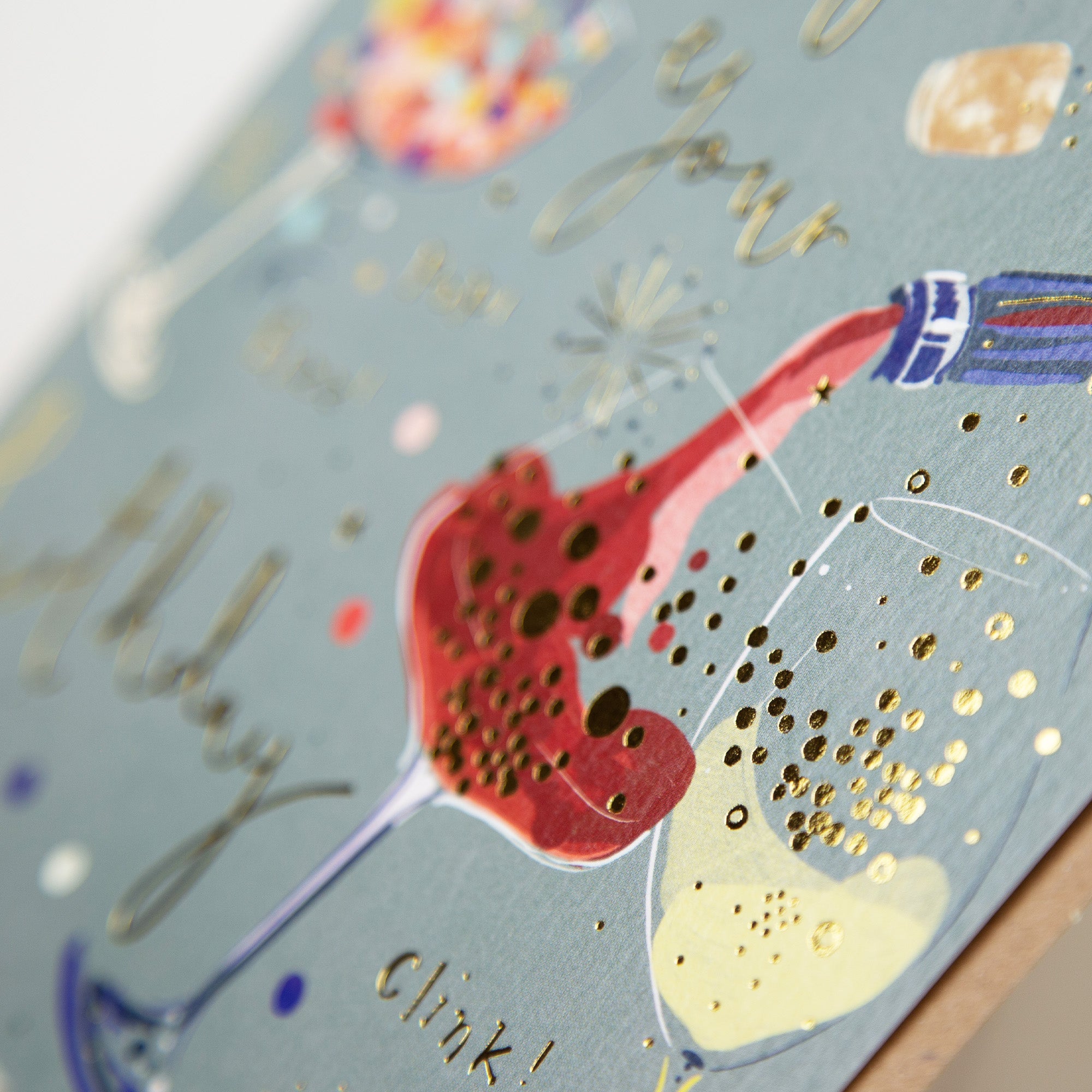 Greeting Card-E578 - Prosecco and Wine Birthday Card-Whistlefish