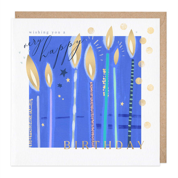 Greeting Card - E583 - Blue Candles Birthday Card - Blue Candles Birthday Card - Whistlefish
