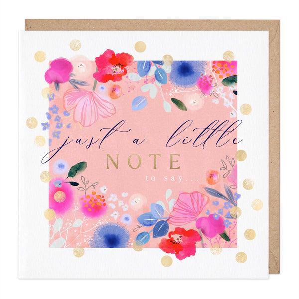 Greeting Card - E585 - Bright Flowers Note Card - Bright Flowers Note Card - Whistlefish
