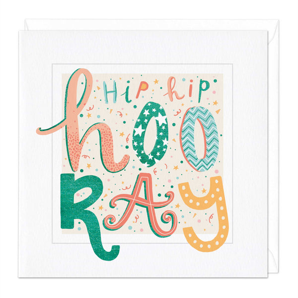 Greeting Card-E591 - Hip Hip Hooray Card-Whistlefish