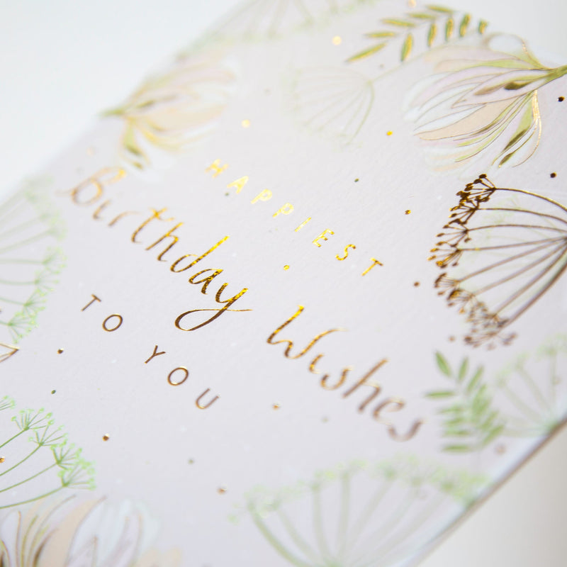 Greeting Card-E595 - Cow Parsley Birthday Card-Whistlefish