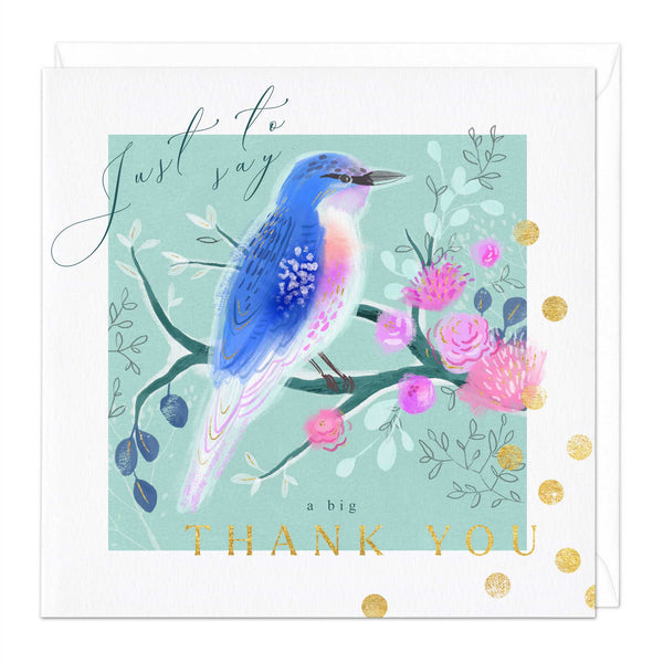 Greeting Card-E599 - Bird Thank You Birthday Card-Whistlefish