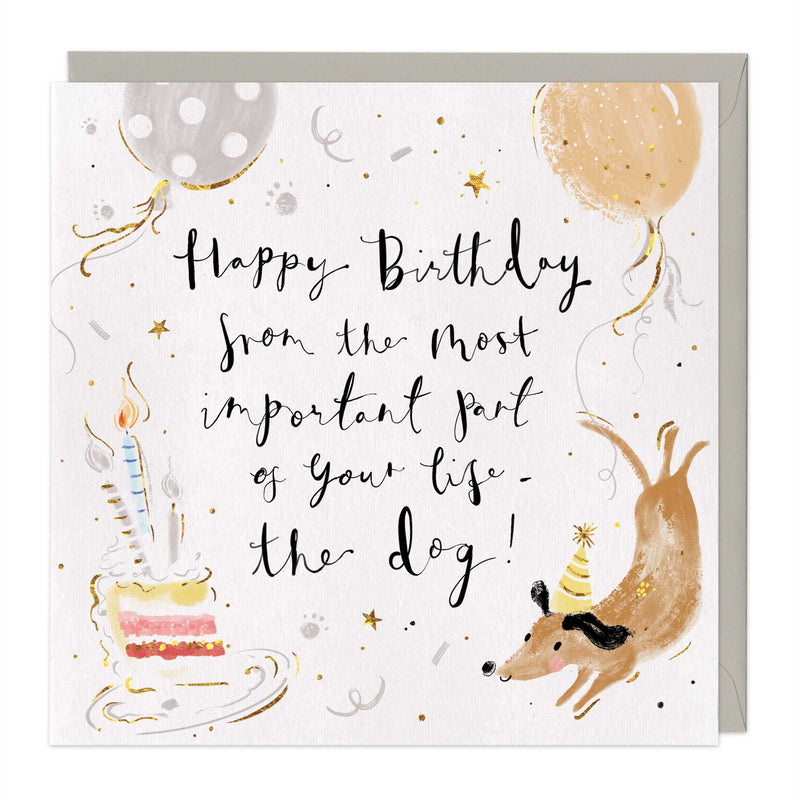 Greeting Card-E607 - Happy Birthday From The Dog Card-Whistlefish