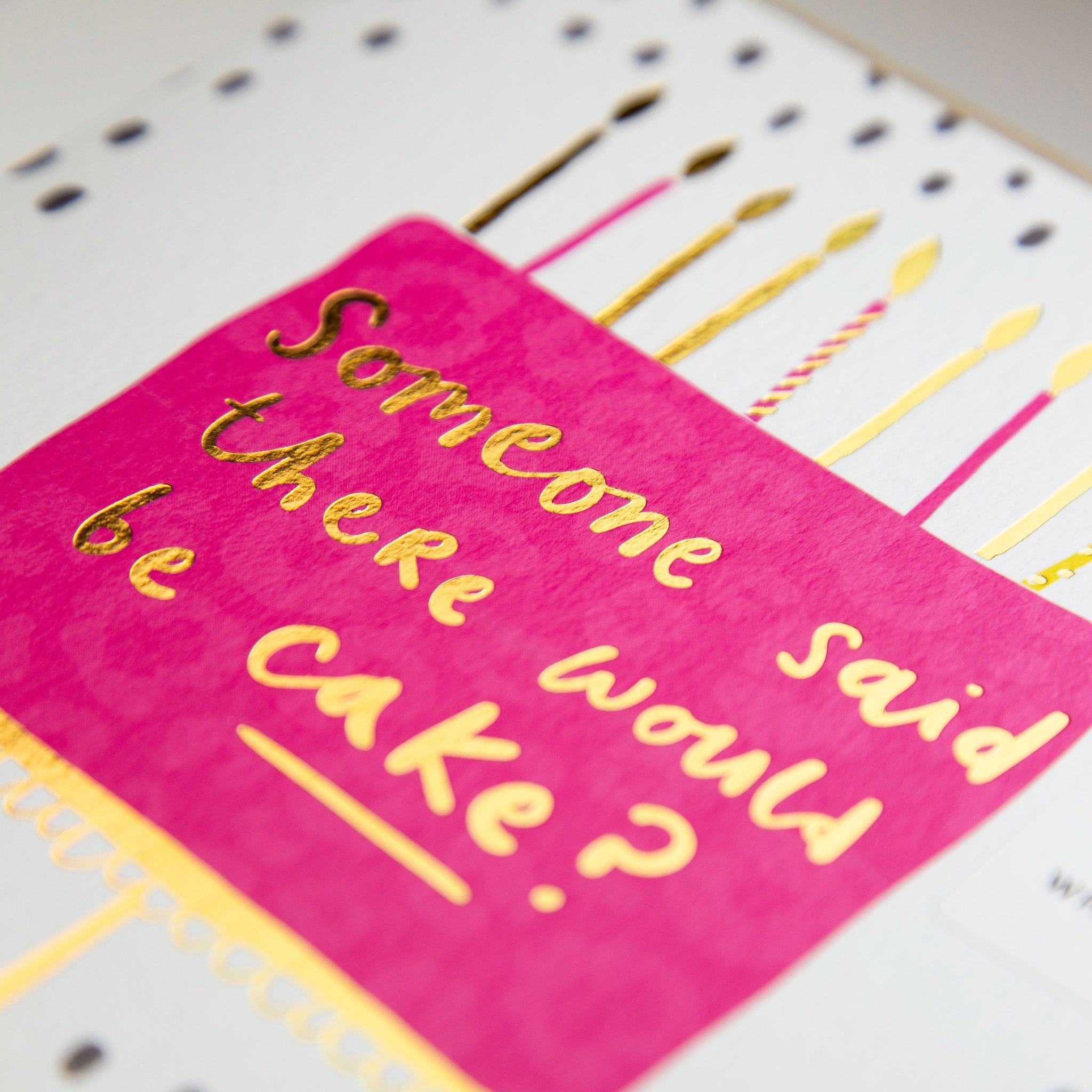 Greeting Card-E628 - Pink Birthday Cake Card-Whistlefish