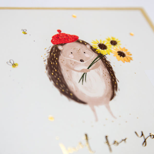 Greeting Card-E643 - Little hedgehog just for you Card-Whistlefish