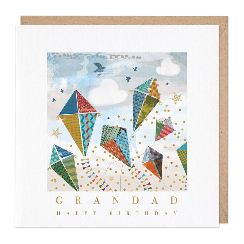 Greeting Card-E657 - Grandad kites birthday card-Whistlefish