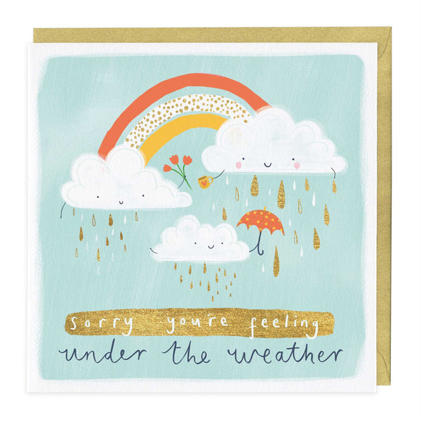 Greeting Card-E666 - Clouds Get Well Soon Card-Whistlefish