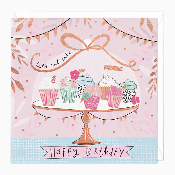 Greeting Card-E686 - Lets Eat Cake Birthday Card-Whistlefish