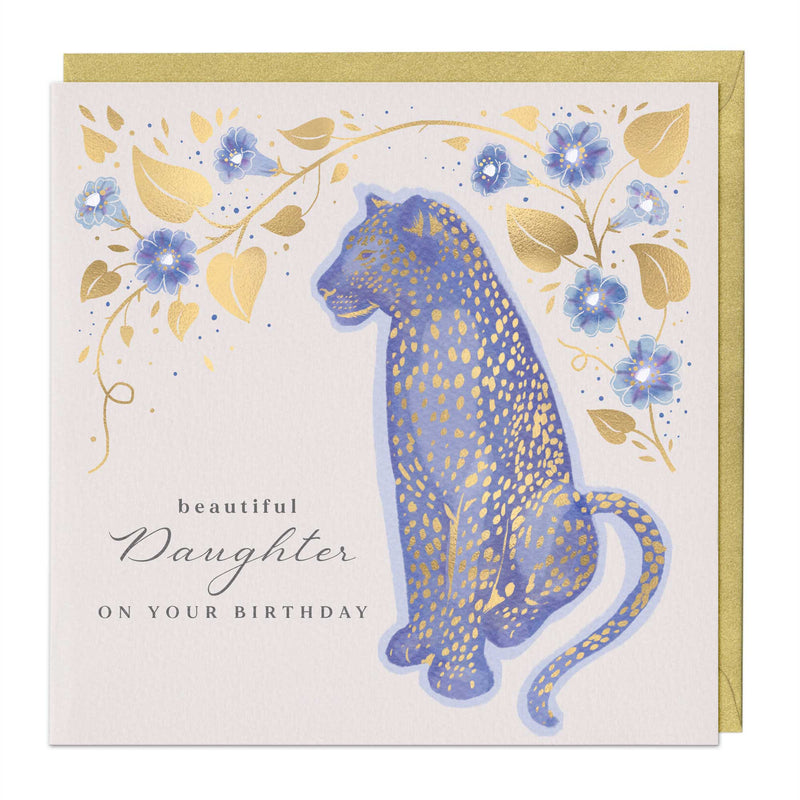 Greeting Card - E687 - Leopard, Daughter birthday Card - 